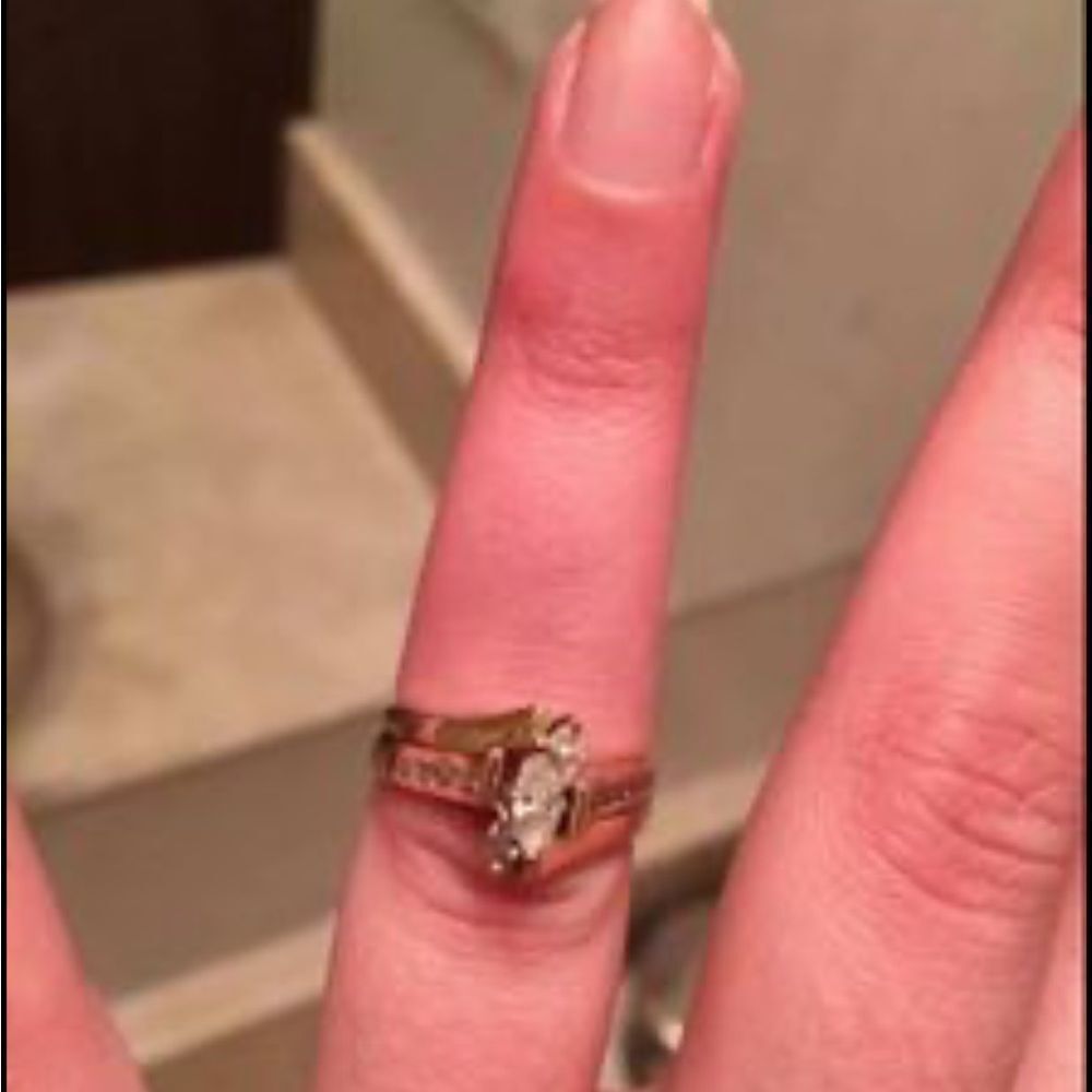Engagement Wedding Ring set 14K GOLD - Picture 6 of 10